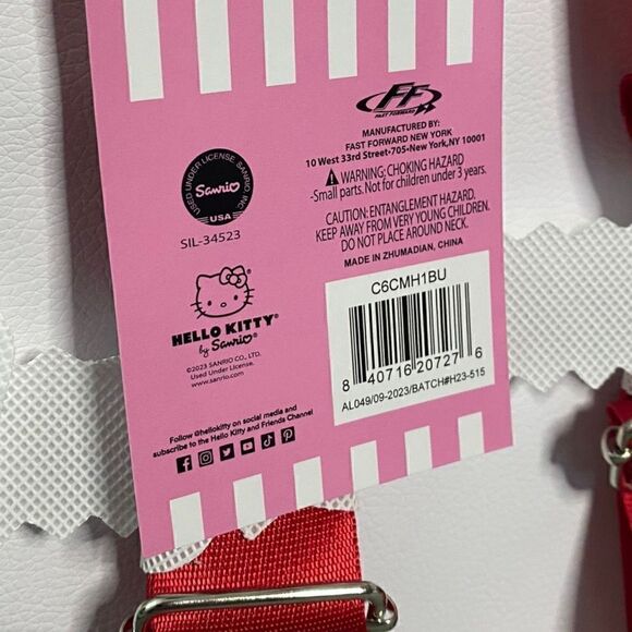 Hello Kitty Face Mini Backpack Faux Leather Sanrio Hard to Find New with Tags - Picture 8 of 8